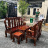 Bộ bàn ghế gỗ tay 8 chạm khắc tinh xảo sang trọng dành cho phòng khách